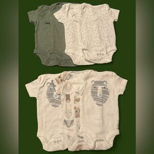 7 Cloud island Newborn Onesie w/ Animal Prints